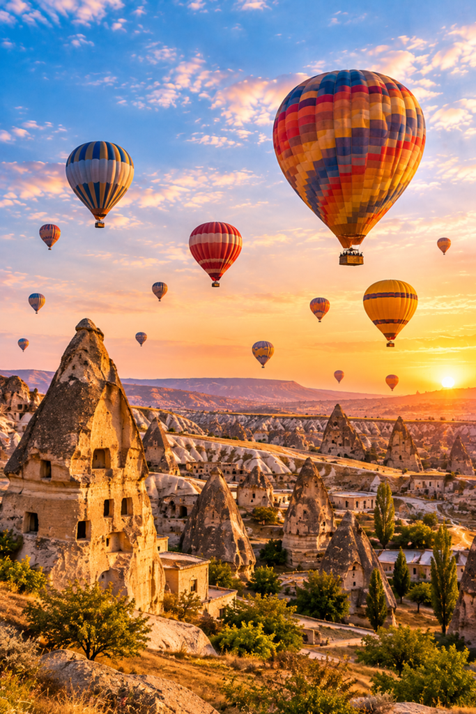 Cappadocia fairy chimneys, Turkey