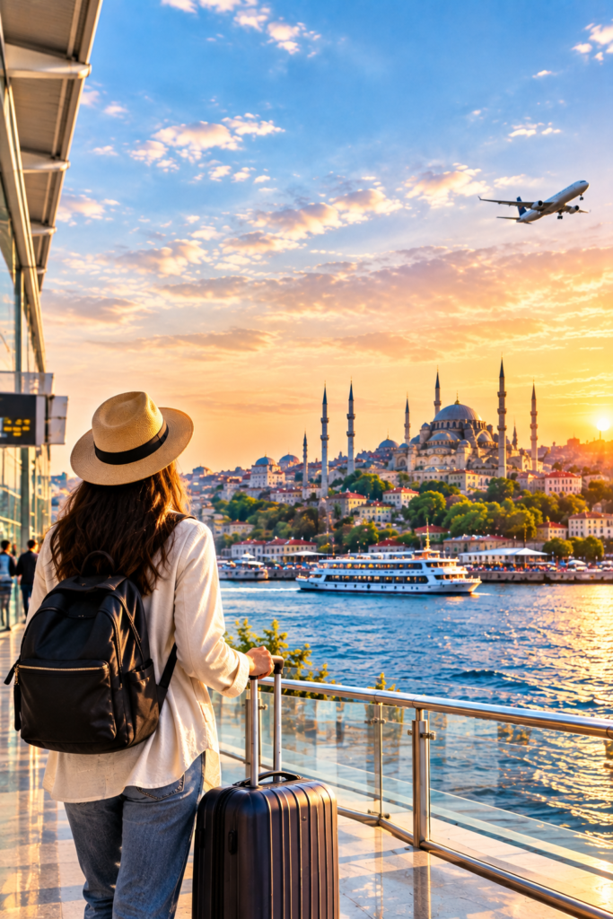 Arrival in Istanbul, Turkey