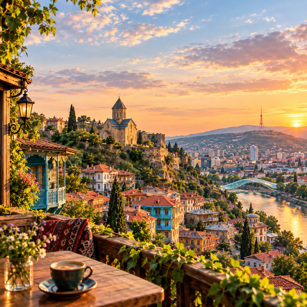 Arrival in Tbilisi, Georgia
